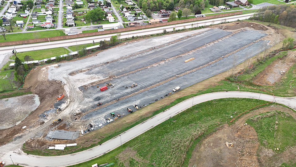Aerial construction photo